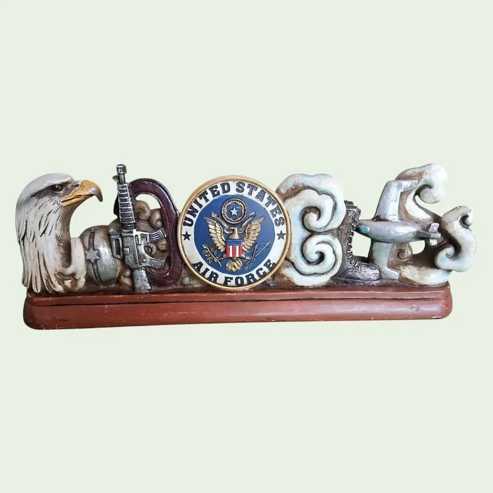 HEROES U.S. Air Force Tabletop Desk Decor Eagle Rifle Boots Plane